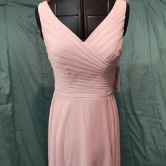 Babaroni  Blushing Pink Long Formal Gown New With TAGS - Picture 1 of 9